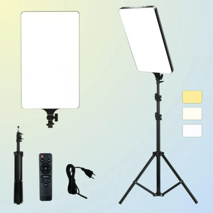 Square Ring Light Panel Photo Shoot LED with 2.1 Meter Tripod