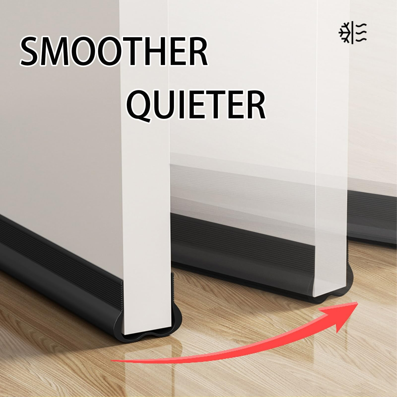 Waterproof Seal Strip Draught Excluder Stopper Door Bottom Guard Double