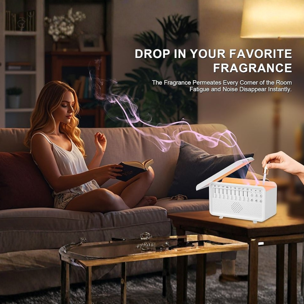 4 in 1 White Noise Sound Machine Humidifier Diffuser