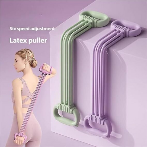 6-Tube Elastic Resistance Band Sit-Up Pull Rope – Multi-Function Resistance Band Resistance Tube