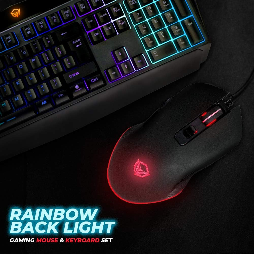 Backlit Gaming Keyboard and Mouse Combo Meetion C510 USB