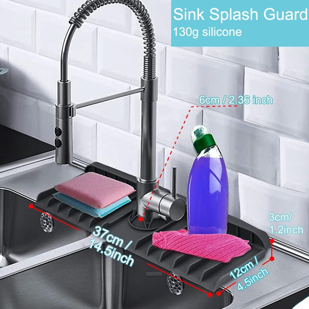 Surface Draining Mat Silicone Multipurpose Splash Proof Pad for Fauce