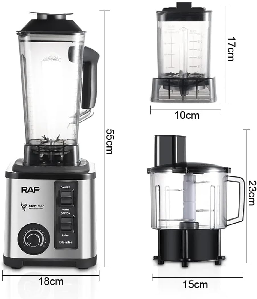 RAF 2600W Electric Blender + Chopper 3-in-1