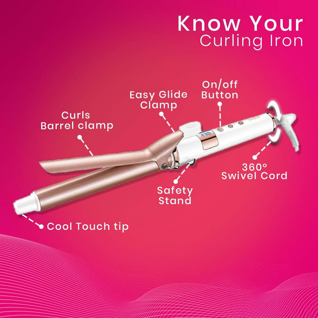 VGR Professional Hair Curling Iron Wand