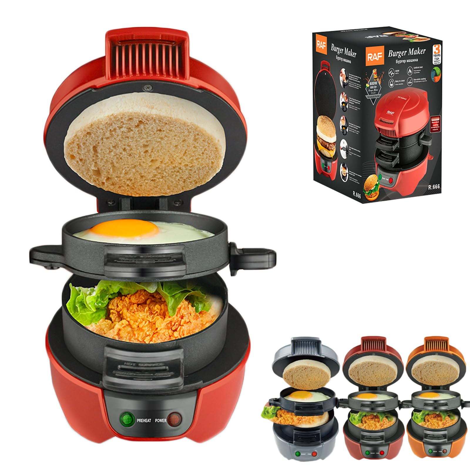 RAF Burger Maker 600W