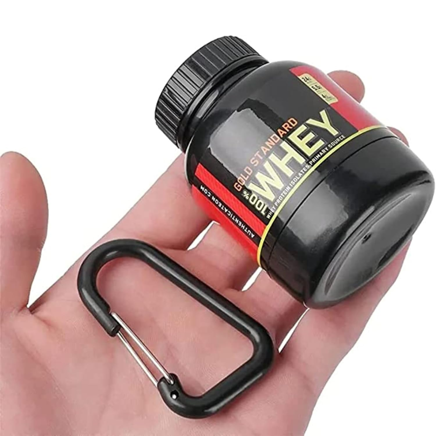 Protein Powder Container Portable 30ml Supplement Dispenser with Keychain | Easy-to-Use for Gym, Fitness & Travel