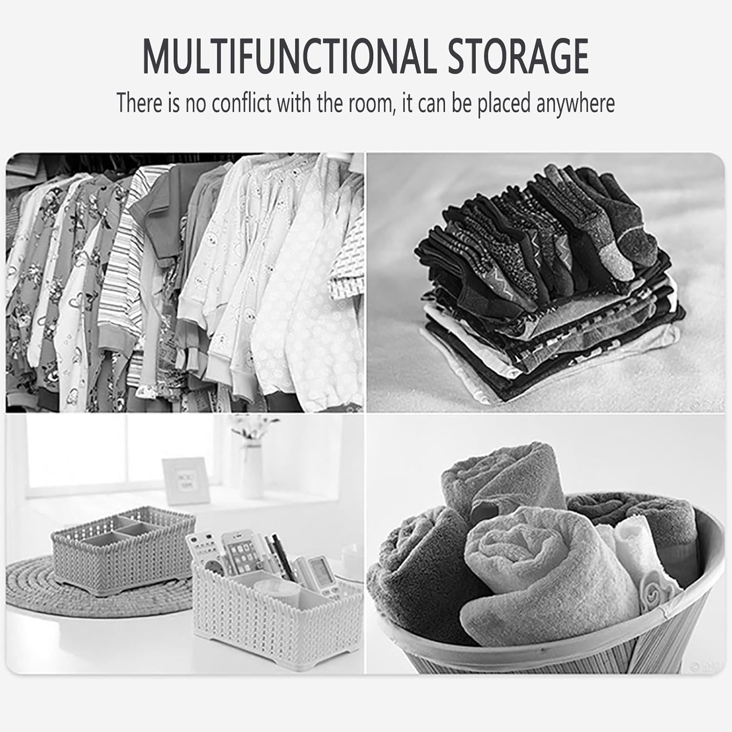 3-in-1 Coat Rack & Shoe Rack Organizer 4 Tier Storage Organizer with Hooks