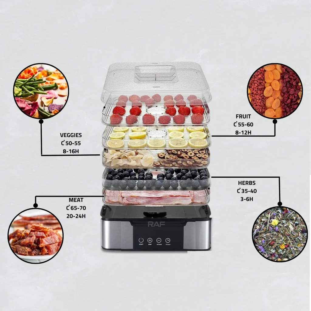 RAF Digital Food Dehydrator - DRIED FRUIT MACHINE MAKER