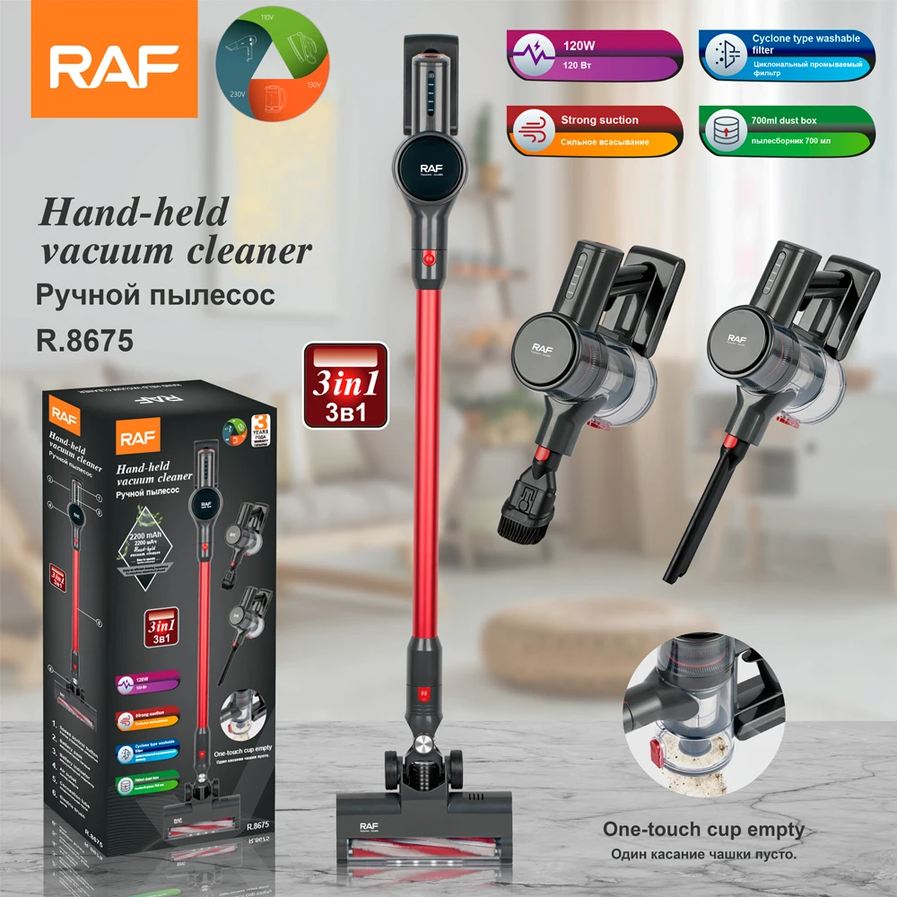 RAF 3 in 1 Handheld Cordless Wireless Vacuum Cleaner Bagless