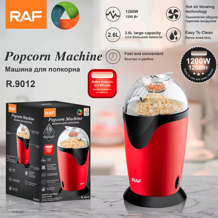 Raf Popcorn Machine 2.6L & 1200W