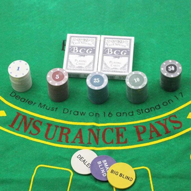Texas Hold'em Poker Set 200 Pcs with Mat