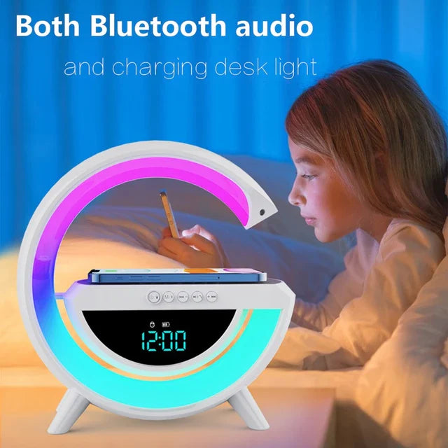 15W Lamp Speaker & Wireless Charger 1500mAh Rechargeable