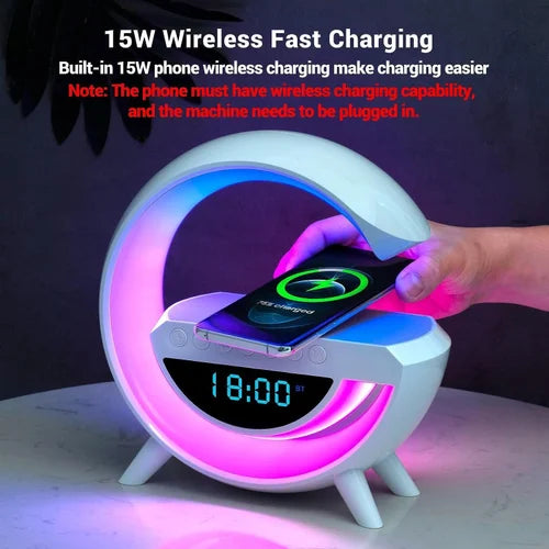 15W Lamp Speaker & Wireless Charger 1500mAh Rechargeable