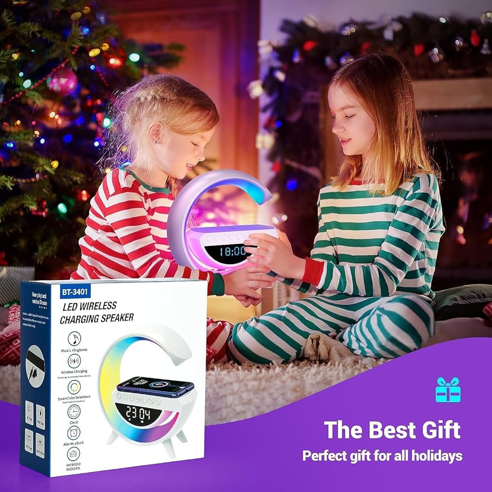 15W Lamp Speaker & Wireless Charger 1500mAh Rechargeable