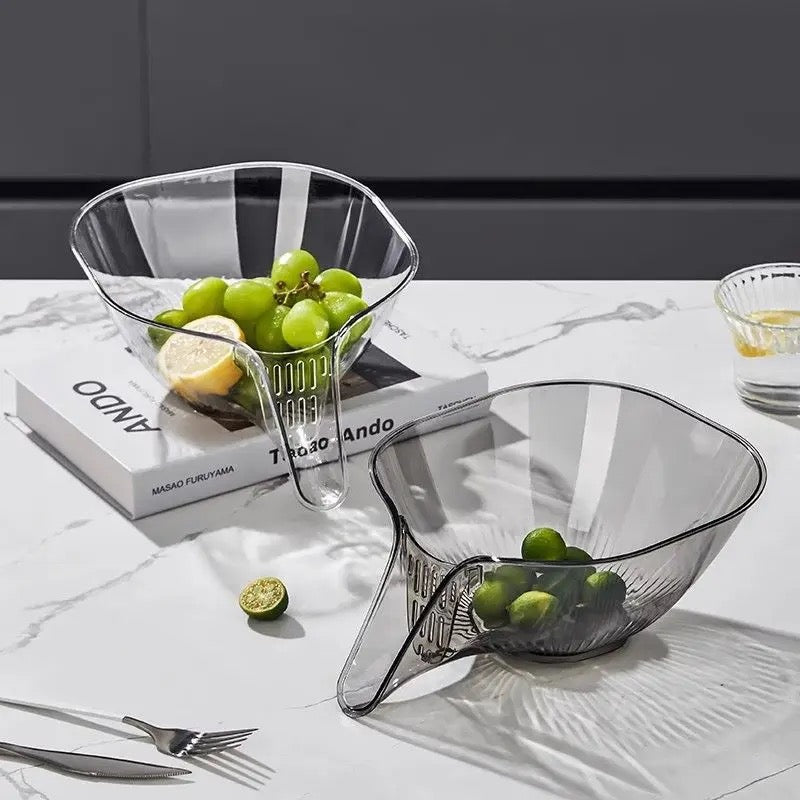 Basket Bowl Multifunctional Vegetable Washing Fruit Dry Wet Separation Kitchen Tool