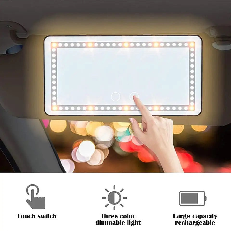 Car Mirror Vanity Led Rechargeable 3 Color