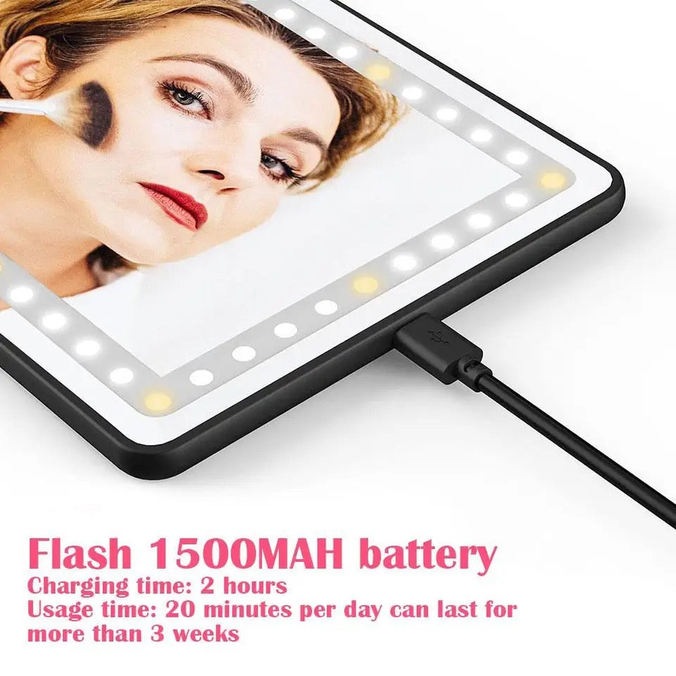 Car Mirror Vanity Led Rechargeable 3 Color