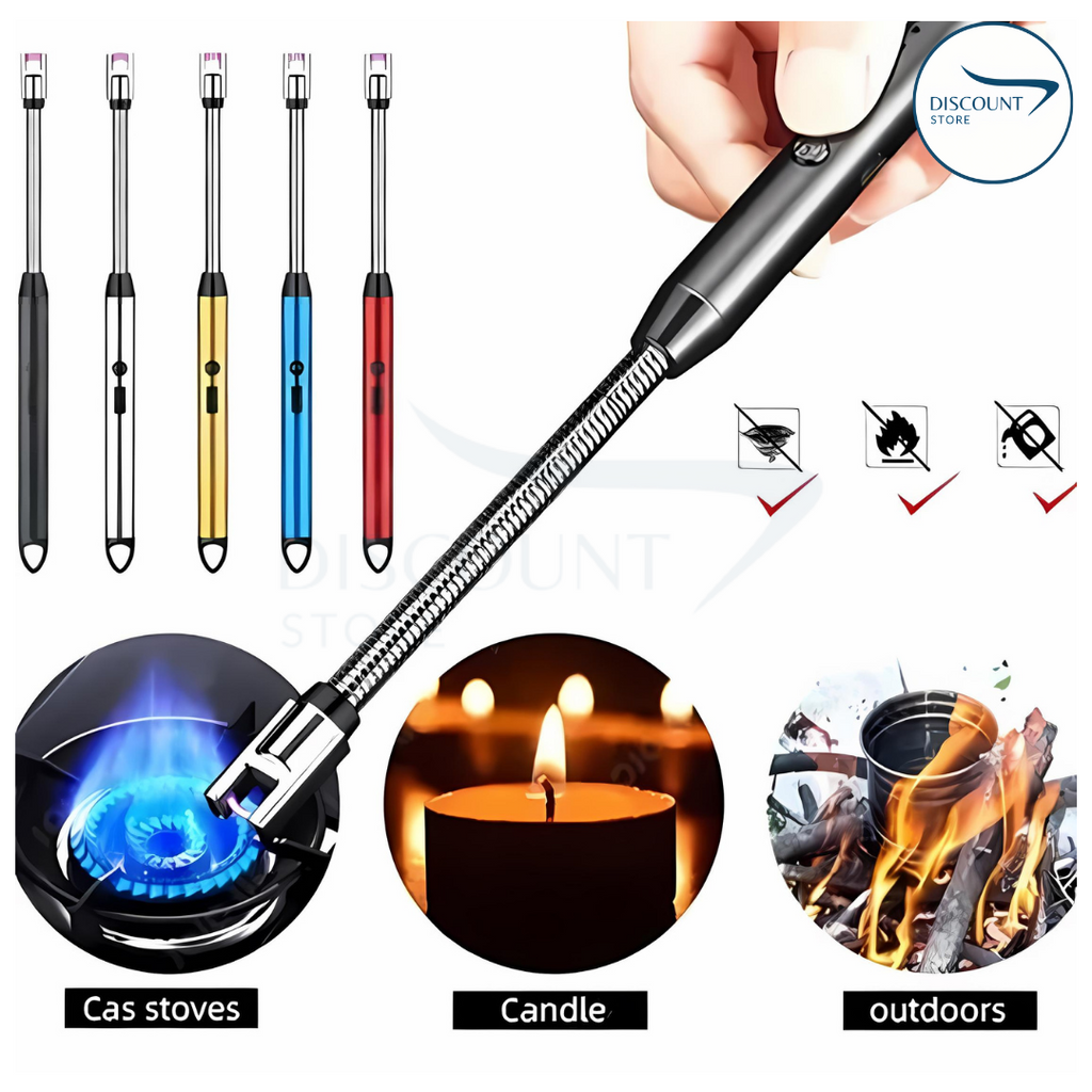 Rechargeable Electric Lighter, Windproof, Flexible Neck