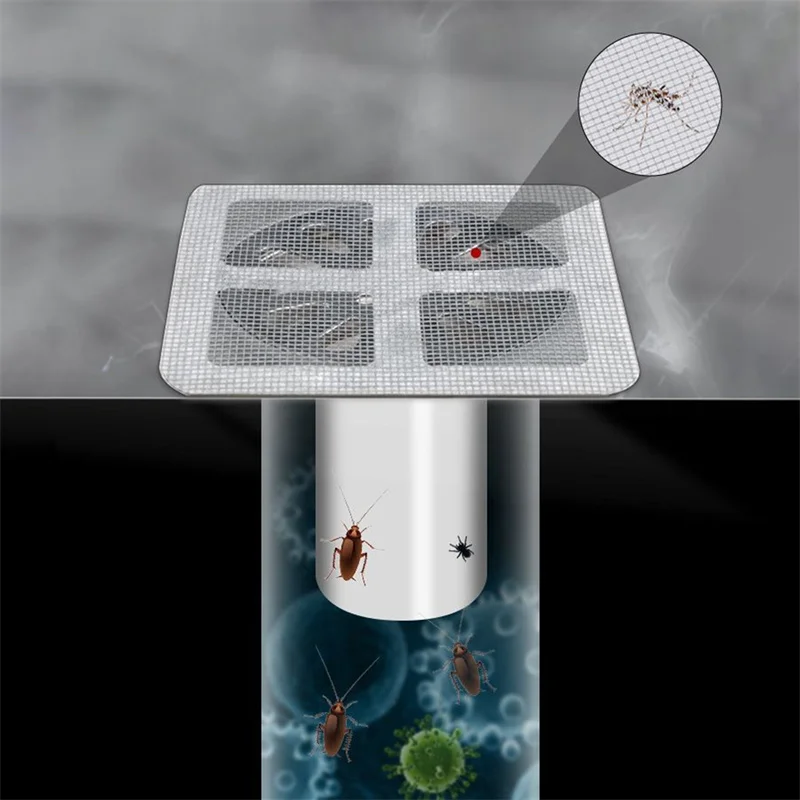 Set of 10 Anti-Clog Mesh Drain Filter – Hair & Insect Resistant Bathroom Screen