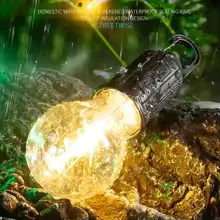 Portable Camping Lamp 600mAh LED with Hanging Portable Lighting Type C Charging Waterproof