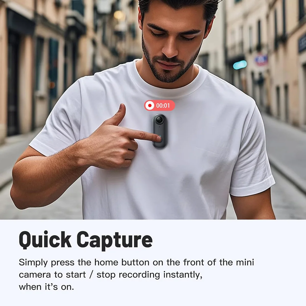 Mini Camera HD Wi-Fi Action Camera – Hands-Free POV Recording
