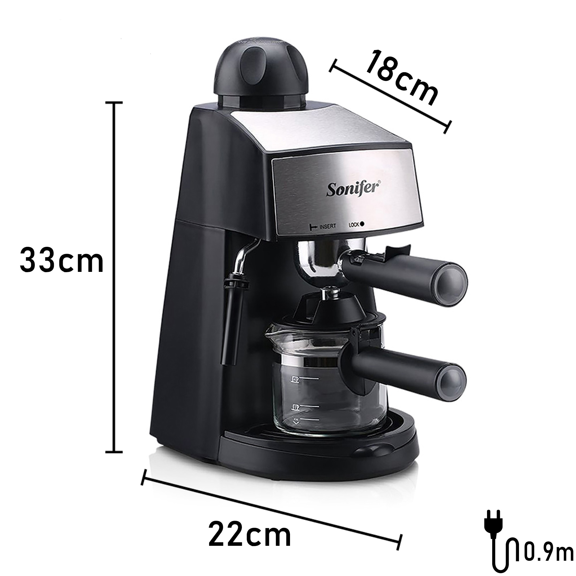 SONIFER Coffee Machine Cappuccino Espresso Coffee Maker 800W