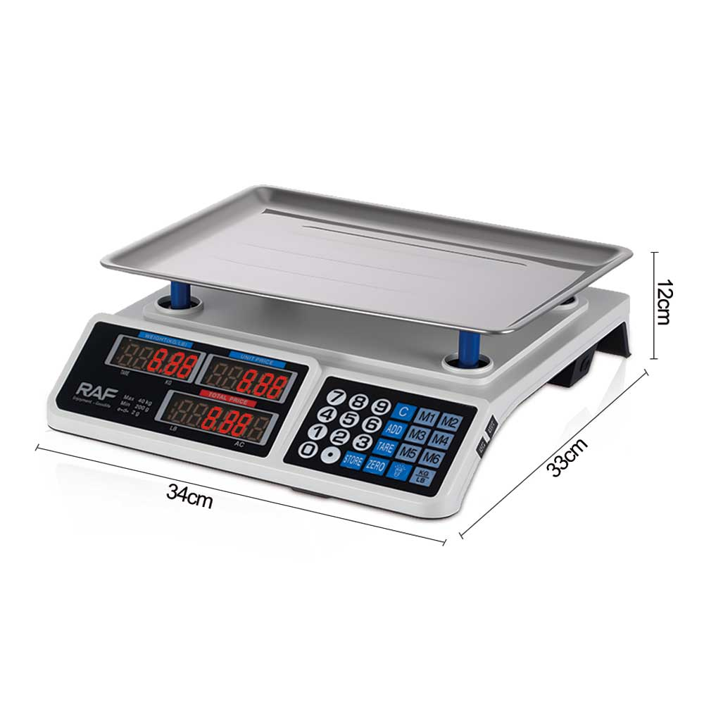 RAF High Precision Waterproof Electronic Kitchen Scale 40kg