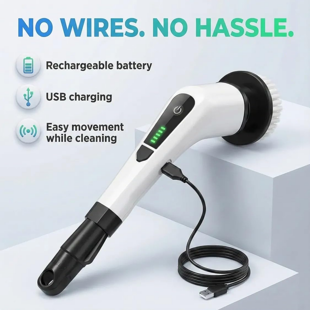 9 In 1 Cordless Cleaning Brush Electric Spin Scrubber