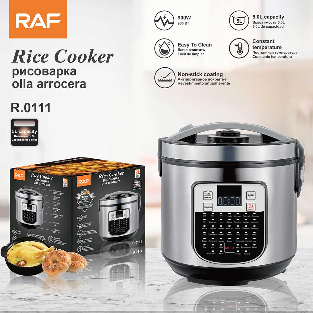 RAF 5L Electric Pressure Rice Cooker And Food Steamer