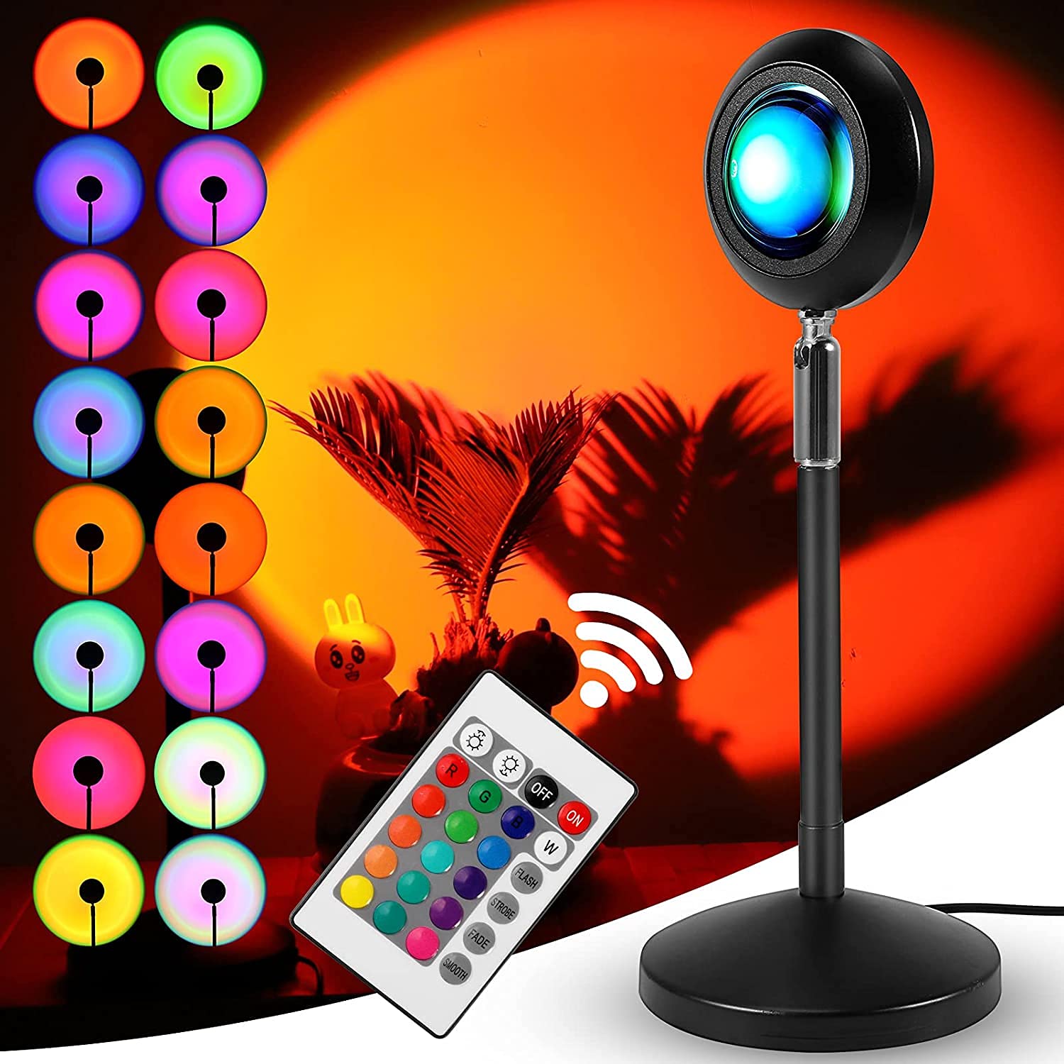 Rgb Sunset Lamp With Remote Control