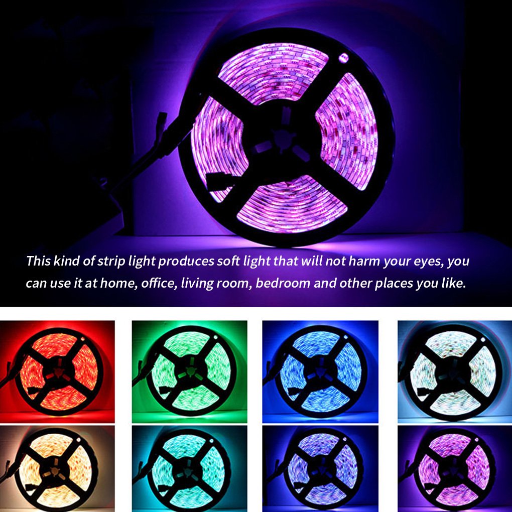 RGB Led Light 5 Meter Waterproof Phone App Bluetooth + Remote Controller