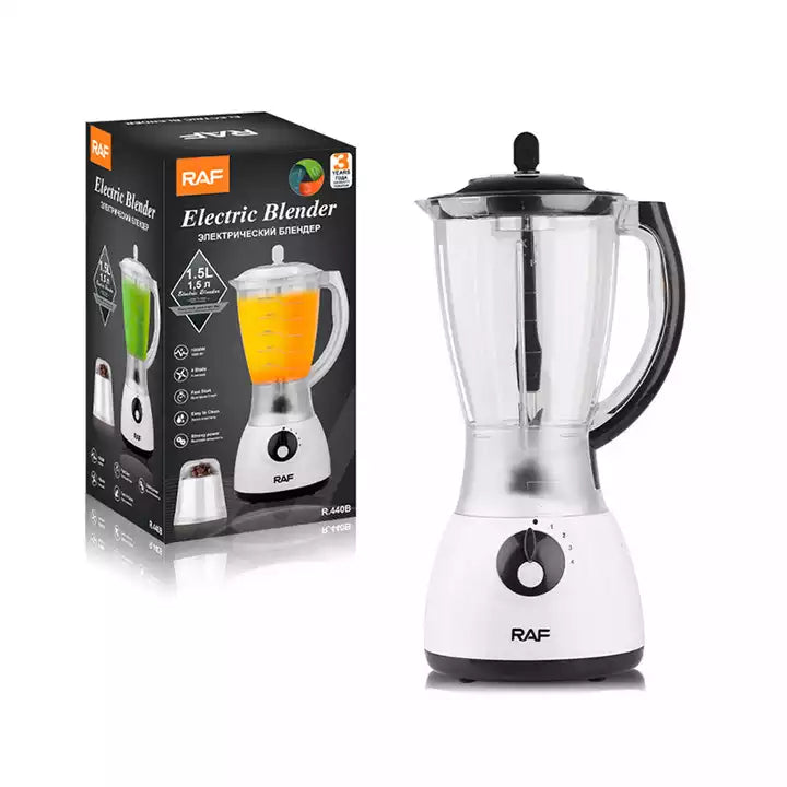 Raf Blender Stainless Steel 4 Blade 1000W 2 Cups 1.5L