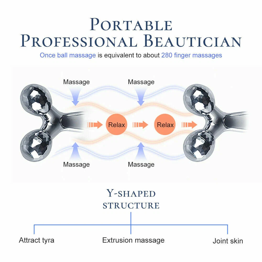 3D Y-shaped Face Lifting Facial Massage Roller 360°